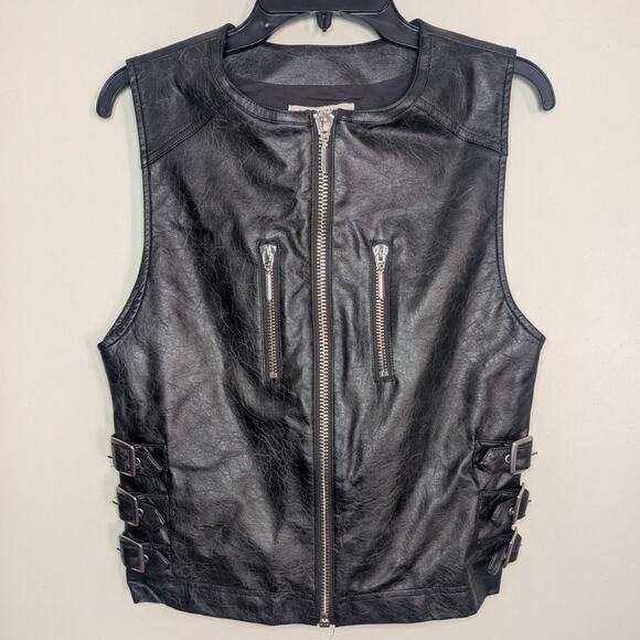 Salt Murphy Vegan Leather Set- Anderson Vest & Cargo Pants in Black Size, M / 32 - Picture 5 of 14